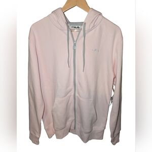 FILA Light Pink Zip Hoodie Sz XL New With Tags Women's